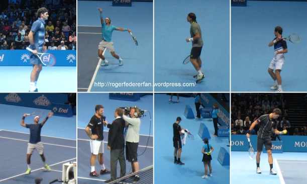 The ATP Top 8 of 2013: Row 1: Federer; Nadal; Ferrer; Gasquet Row 2: Del Potro; Wawrinka; Berdych; Djokovic