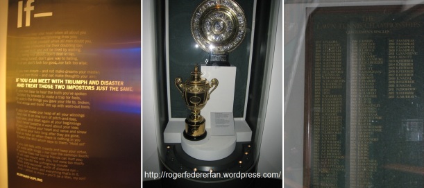 The "If" poem and the trophies in the Wimbledon Museum; The Gentlemen's Singles Champions List